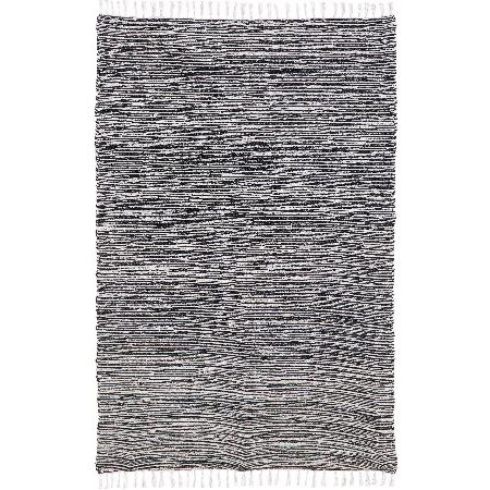 全国宅配無料 Complex Chenille Flat Weave Rug, 3-Feet by 5-Feet, Black＿並行輸入品 カーペット、ラグ