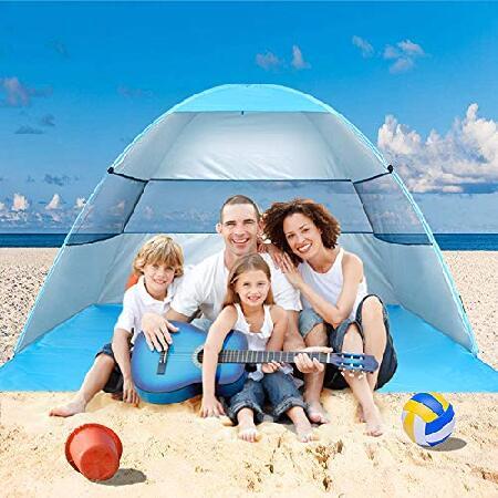 ご不明点があれば、ご連絡ください！wilw0lfer Beach Tent P0p Up Sun Shelter Plus Cabana Aut0matic Can0py Shade P0rtable UV Pr0tecti0n Easy Setup Windpr00f Stable with Carry B＿並行輸入品