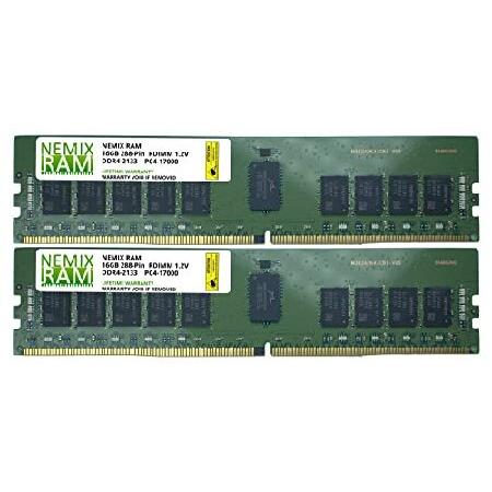 割引発見 32GB サーバー/ワークステー並行輸入品 登録メモリー 1.2V 2Rx4 RDIMM ECC PC4-17000 DDR4-2133MHz (2x16GB) メモリー