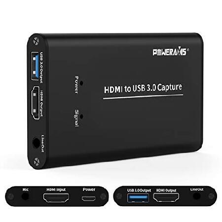 男の子向けプレゼント集結 POWERAXIS 並行輸入品 信頼性の高いポータブルビデオコンバーター 60fps 1080P 4K USB3.0 HDMI オーディオビデオキャプチャカード ビデオキャプチャー