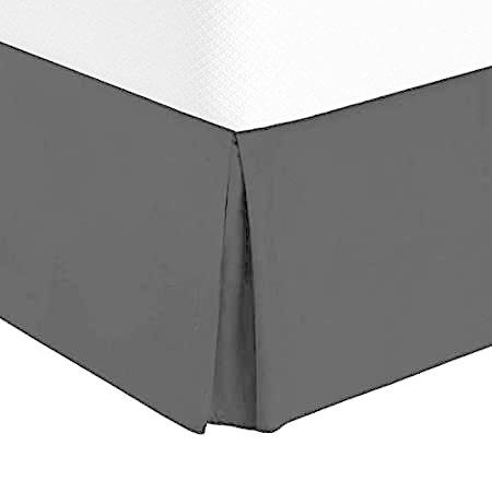 人気の贈り物が大集合 Drop Inch 16 Skirt Bed Pc 1 Length Blac 並行輸入品 King Solid Tailored Corner Split ベッドスカート Fintech Global