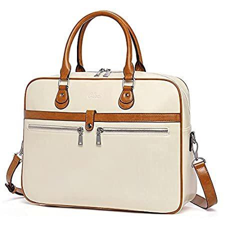 世界有名な Vegan Soft Women for Briefcase CLUCI Leather Cap＿並行輸入品 Large bag Laptop Inch 15.6 ブリーフケース