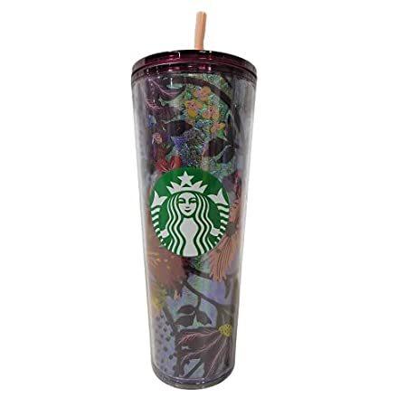 期間限定キャンペーン Double 2021 Fall Starbucks Walled Tumbler＿並行輸入品 Abstract Floral Multicolored 24oz タンブラー