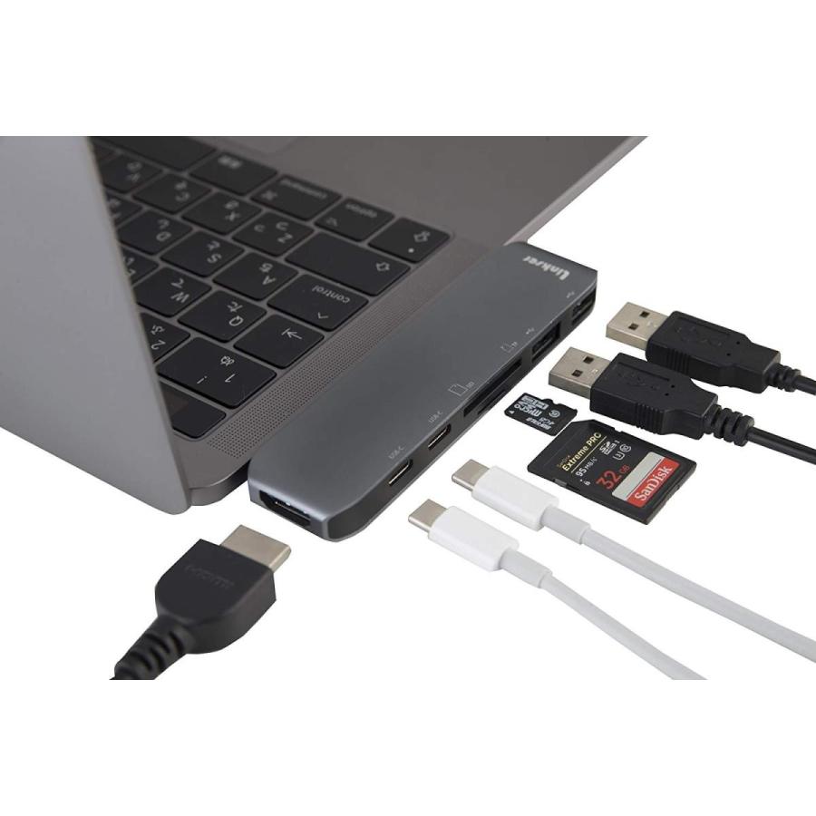 TYPE (タイプ) C ハブ USB C Hub マルチ HDMI thunderbolt 4K PD 対応 2016/2017 Ma  :20200103224127-00531:Calin1ヤフー店 通販 
