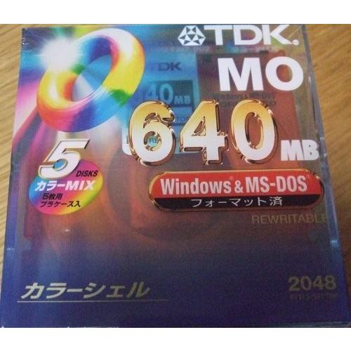 TDK 640 MB MO MO-R640DX5PMA 5枚セット 可愛いクリスマスツリーやギフトが！ 品質が完璧 Windowsフォーマット済