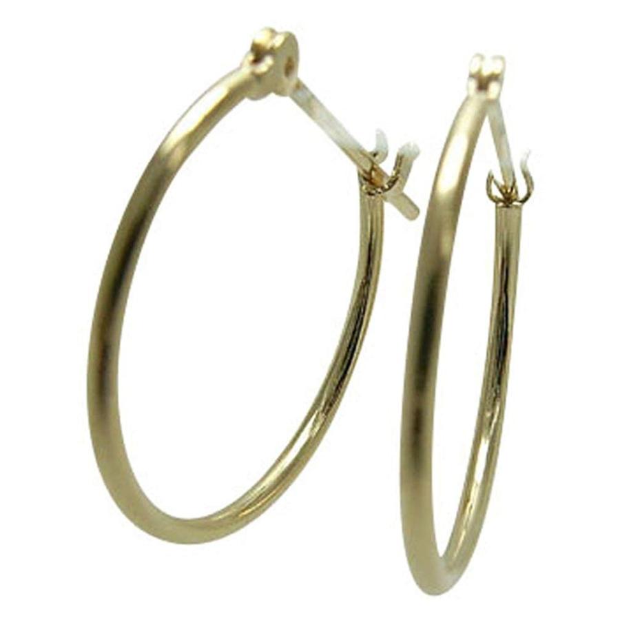 ジュエリーコトブキ フープ ピアス パイプサイズ 1mm×15mm フープ K18 18金 ゴールド ラッピング付
