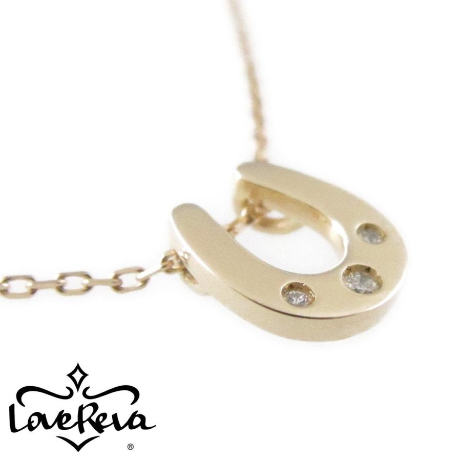 LoveReva ラブレバ K10 天然ダイヤモンド 馬蹄 ペンダント ネックレス レディース 1403 (イエローゴールド) LoveReva ラブレバ K10 天然ダイヤモンド 馬蹄 ペンダント ネックレス レディース イエローゴールド