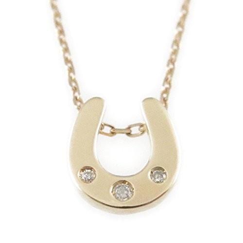 LoveReva ラブレバ K10 天然ダイヤモンド 馬蹄 ペンダント ネックレス レディース 1403 (イエローゴールド) LoveReva ラブレバ K10 天然ダイヤモンド 馬蹄 ペンダント ネックレス レディース イエローゴールド