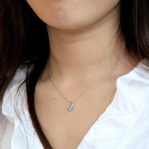 e-宝石屋 チタン ブルートパーズ ネックレス レディース