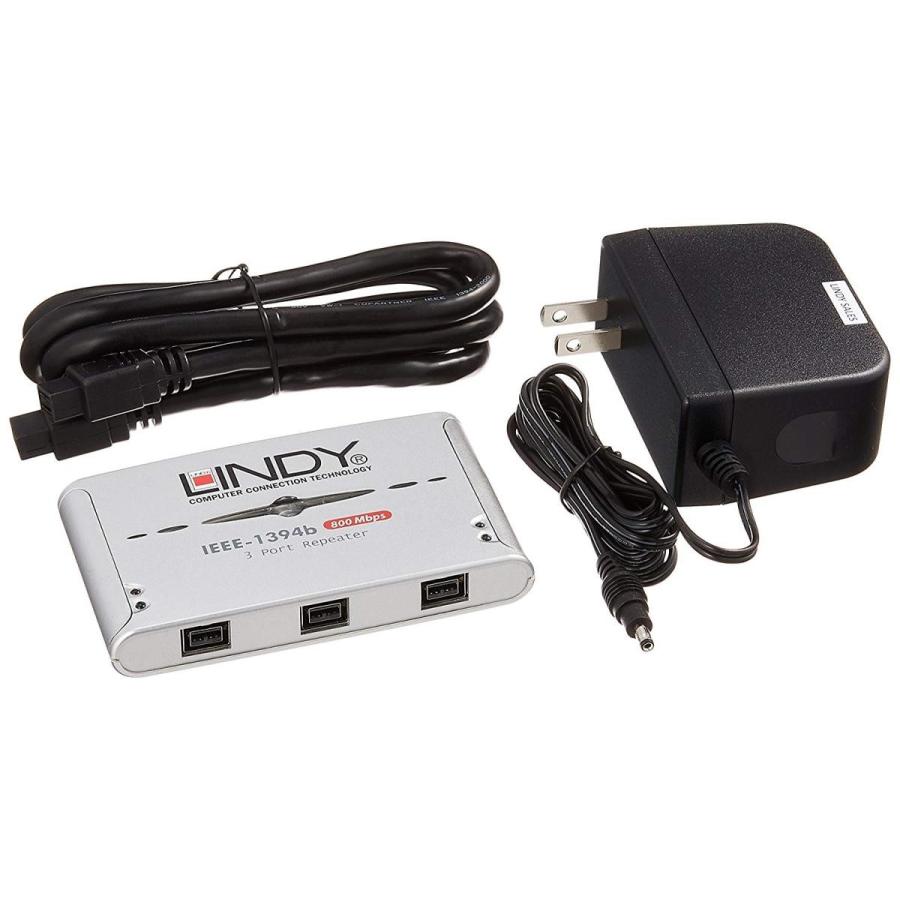 LINDY 3ポート FireWire800 リピーターハブ (型番:32911) LINDY 3ポート FireWire800 リピーターハブ 型番