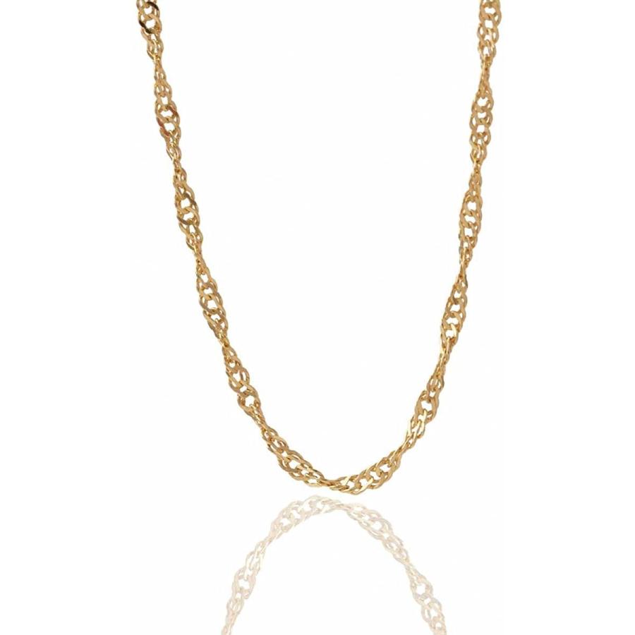 K18 ゴールド スクリュー チェーン ネックレス 1.2mm幅 レディース (45cm -3cm アジャスター付 ） 18金 K18 ゴールド スクリュー チェーン ネックレス 2mm幅 レディース 45cm 3cm アジャスター付 18金