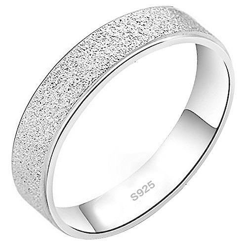 人気特価激安 Meixao ユニセックス 純銀製指輪 レディースリング メンズリング キラキラ ファインサンドデザイン 結婚指輪 婚約指輪 バレンタインデ 人気ブランド Doctorshospital Com Pk