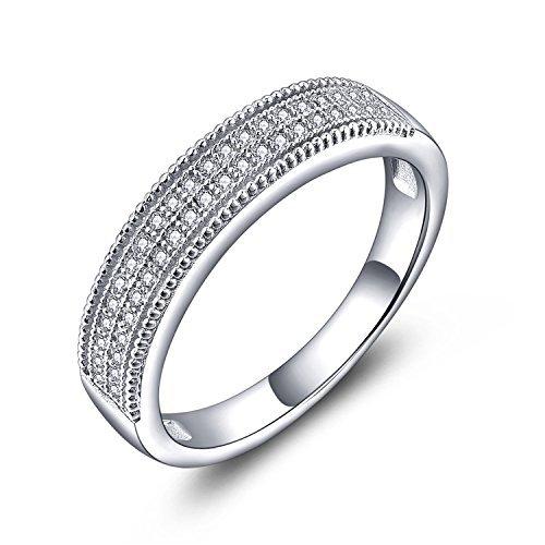 YL 指輪 レディース リング 純銀シルバー925 シンプル おしゃれ 高級感 キラキラ 婚約指輪 結婚指輪 専用ボックス付き