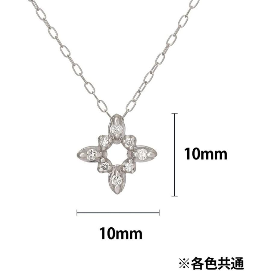 キャーロ ディ ディアマンテ CHIARO DI DIAMANTE K10ホワイトゴールド×ダイヤモンド スノークリスタルペンダントネックレ キャーロ ディ ディアマンテ CHIARO DI DIAMANTE K10ホワイトゴールド×ダイヤモンド スノークリスタルペンダントネックレ