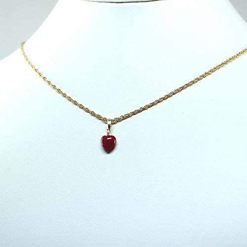 血赤珊瑚 ハート ペンダント プチダイヤモンド付 K18金具 無染色さんご