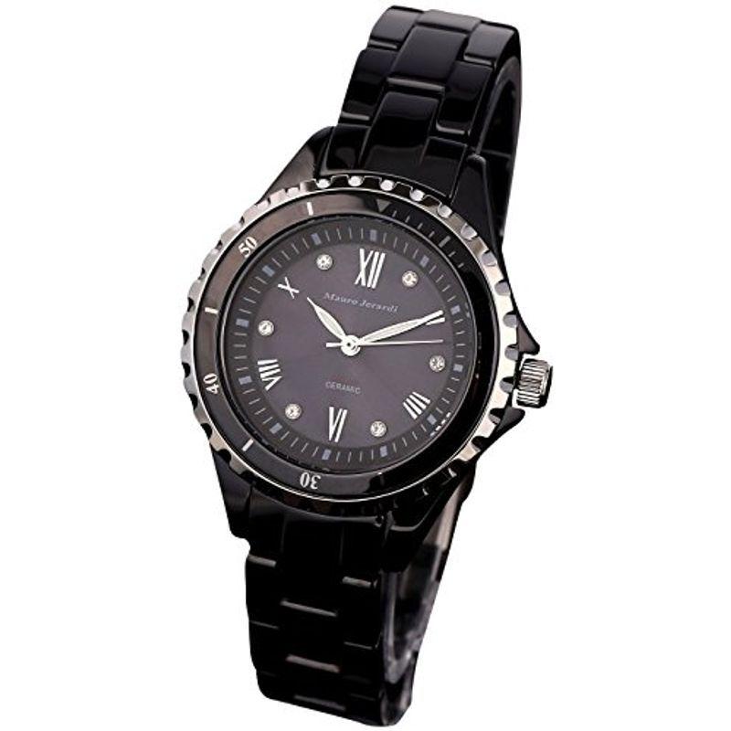 マウロジェラルディ 腕時計 ソーラー 3針 セラミック MJ052-2 レディース ブラック