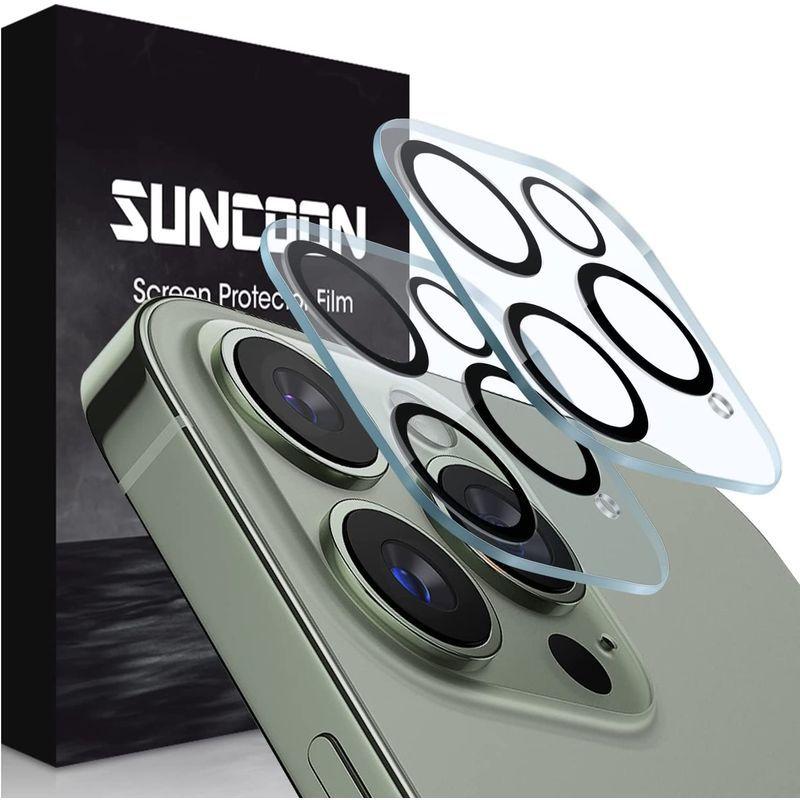 2021改良モデルSUNCOON iPhone 13 Pro/iPhone 13 Pro Max 用カメラフィルム 日本製素材旭硝子製 硬度 新発売の