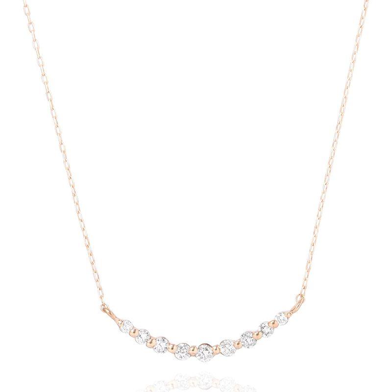 LEGAN ダイヤモンド ネックレス 0.1ct ライン K18PG ピンクゴールド LEGAN ダイヤモンド ネックレス 1ct ライン K18PG ピンクゴールド