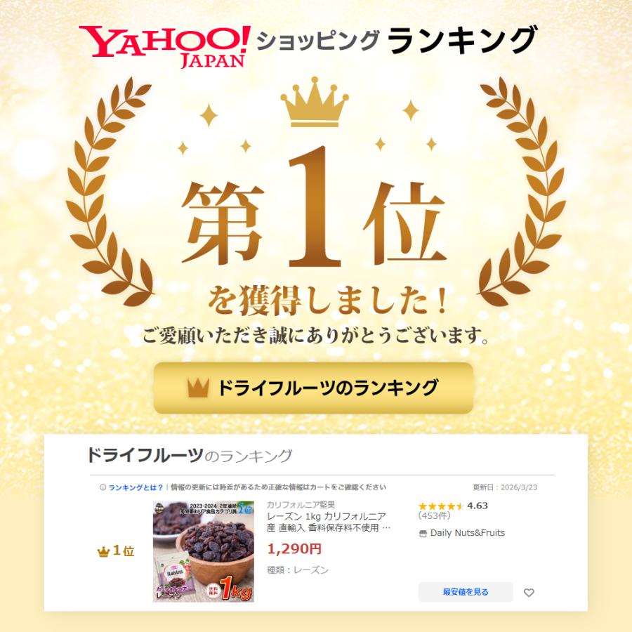 カリフォルニア堅果 レーズン 1kg カリフォルニア産 直輸入 香料保存料