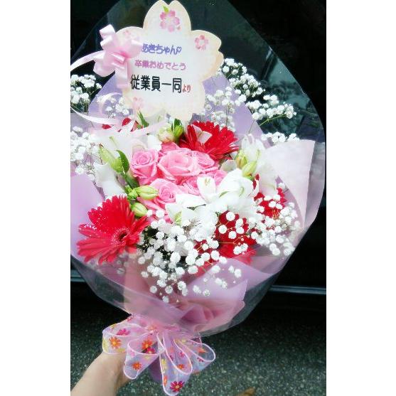 ブーケ風デザイン花束 薔薇入り３色ふわふわ可愛い花束をプレゼントに 19 フラワーショップ Calla 通販 Yahoo ショッピング