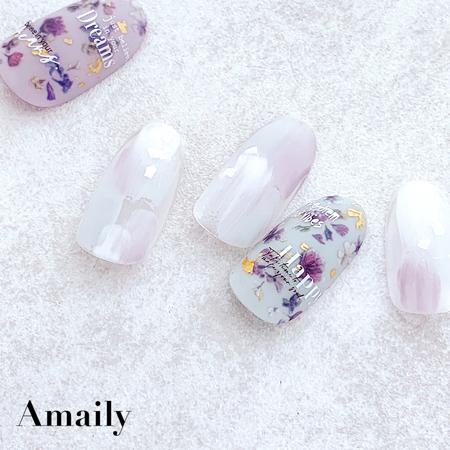 Amaily アメイリー ネイルシール No.1-29 フラワーフレーク : ネイル