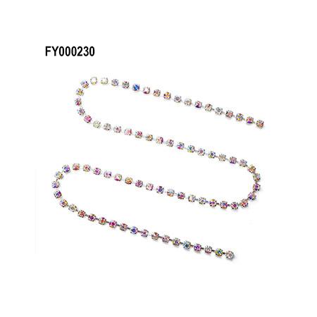 SONAIL(ソネイル) PLUS AIKOセレクト ビジューラインストーン ネイルチェーン オーロラ FY000230 20cm×1本 | 