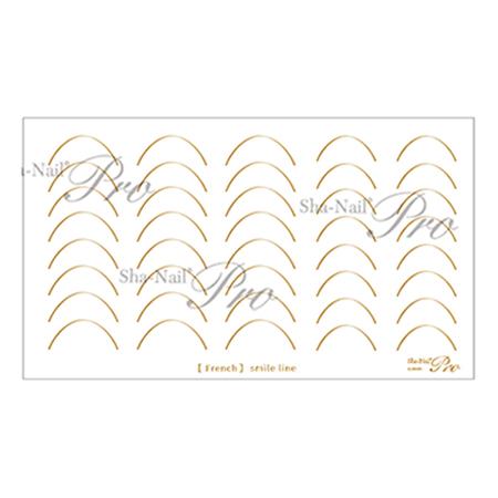 写ネイルplus フレンチ スマイルラインゴールド ネイルショップキャラカ 通販 Yahoo ショッピング