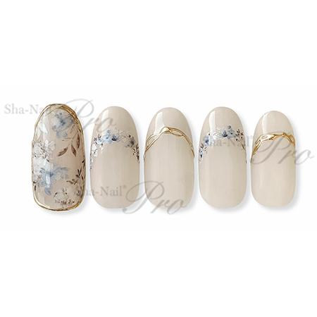 写ネイルPlus 【フレンチ】ムードフラワーズクラシックブルー |  | 04