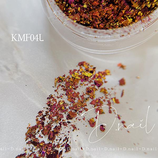 D.nail ディネイル  カメレオンミラーフレークパウダー KMF04L オレンジ&ゴールド |  | 01