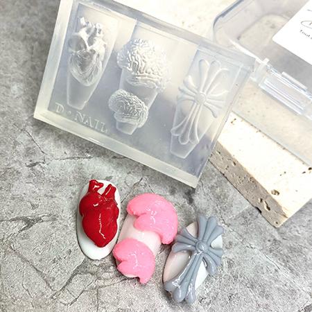 D・NAIL 正規品クロスモチーフ ネイル型 3個セット d.nail モールド クロス @d.nail_official クロムネイル 3サイズある