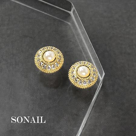 SONAIL ソネイル ヴィンテージボタンライクパーツ ゴールド FY001849