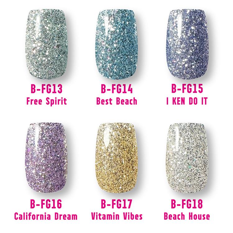 Barbie バービー クリスタルフラッシュジェル 6色セット No.2 : ネイル