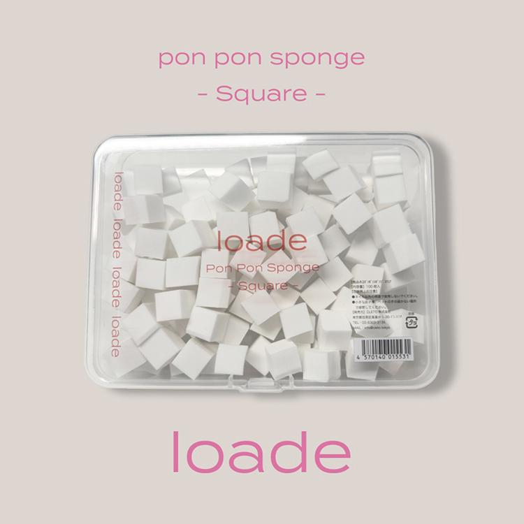 loade ロアデ ポンポンスポンジ スクエア 100個入り : ネイルショップ