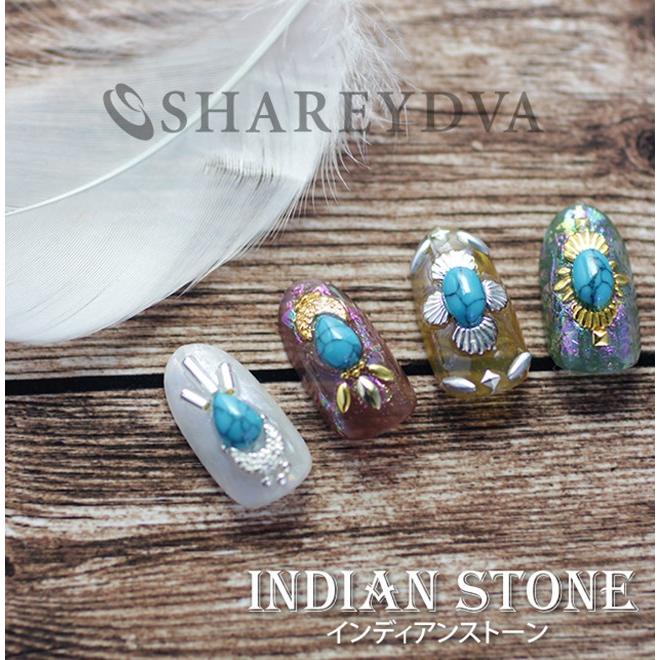 SHAREYDVA シャレドワ インディアンストーン オーバル ターコイズブルー 10P |  | 01