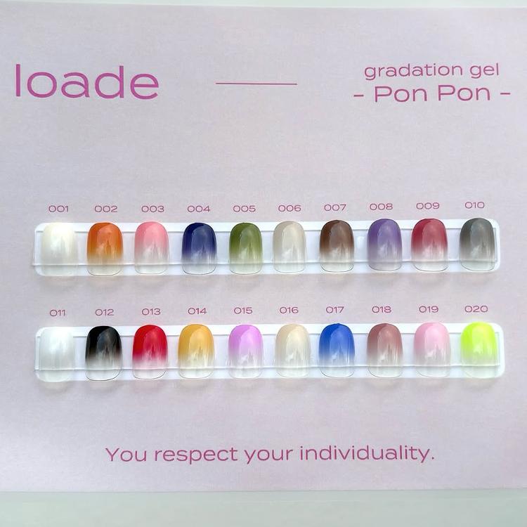 loade pon-pon 20色セット loade ロアデ グラデーションジェル ポンポン Pon 001〜020 単品