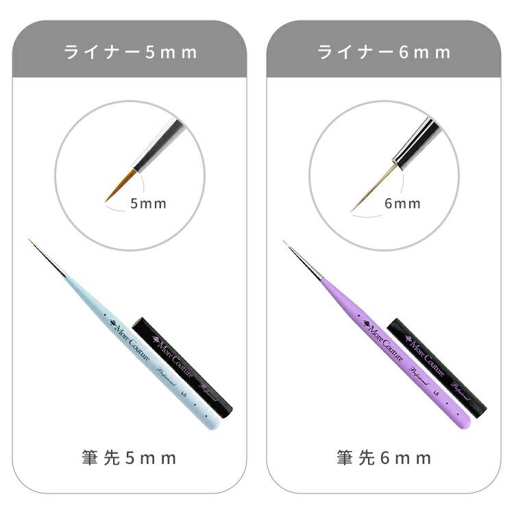 【当日発送可】More Couture モアクチュール モアジェルブラシ オーバル フラット フレンチ ライナー ターコイヅム ファンシェイプ キャップ付き |  | 04