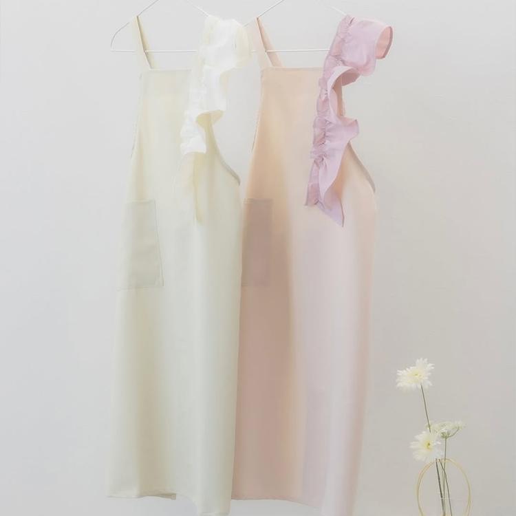 tree. ツリー フリルエプロン chiffon beige シフォンベージュ misty pink ミスティーピンク |  | 11