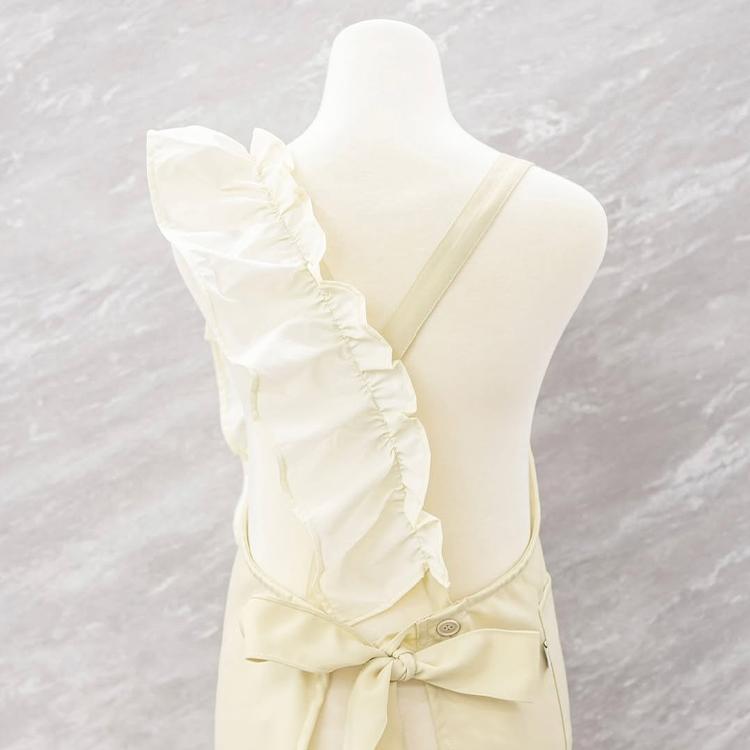 tree. ツリー フリルエプロン chiffon beige シフォンベージュ misty pink ミスティーピンク |  | 06