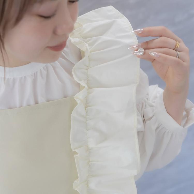 tree. ツリー フリルエプロン chiffon beige シフォンベージュ misty pink ミスティーピンク |  | 07