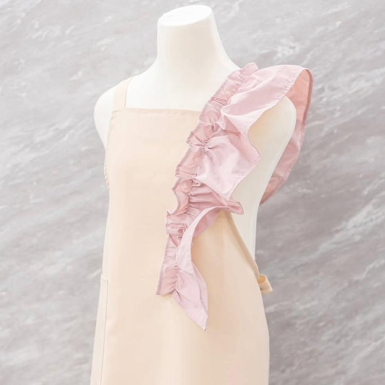 tree. ツリー フリルエプロン chiffon beige シフォンベージュ misty pink ミスティーピンク |  | 08