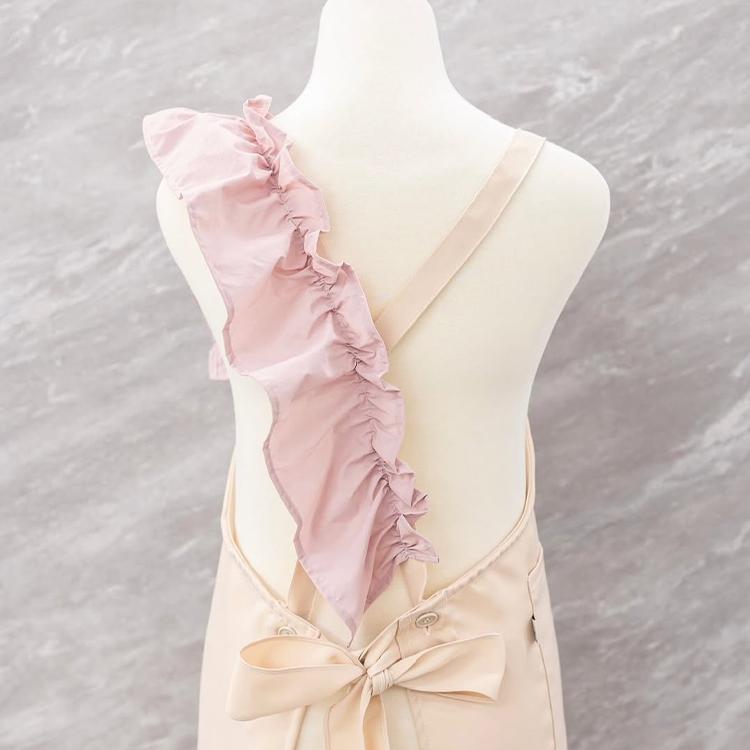 tree. ツリー フリルエプロン chiffon beige シフォンベージュ misty pink ミスティーピンク |  | 09