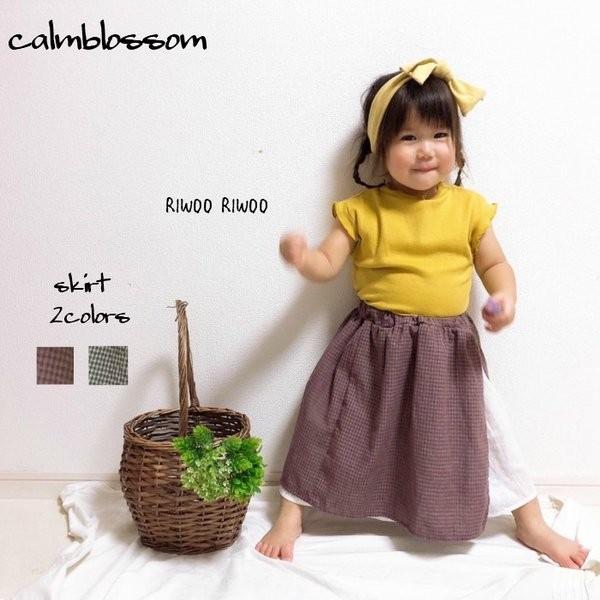 韓国子供服 韓国 チェック スカート 90 100 110 120 130 女の子  