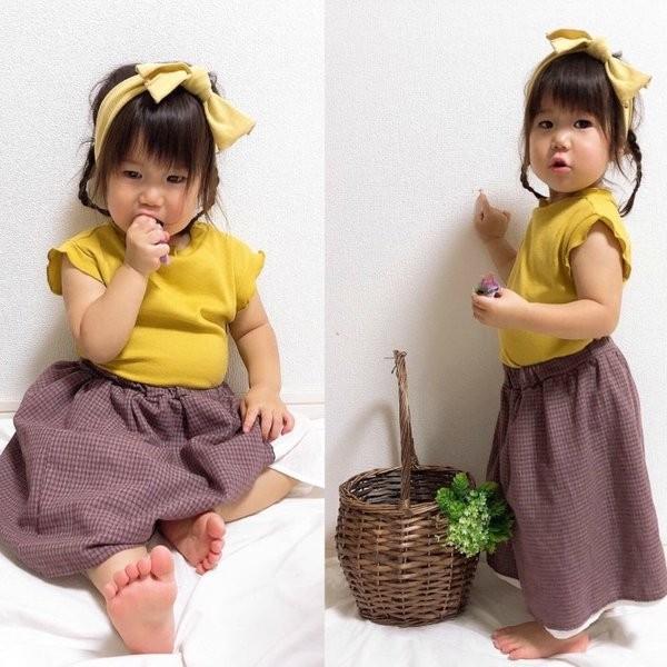 韓国子供服 韓国 チェック スカート 90 100 110 120 130 女の子