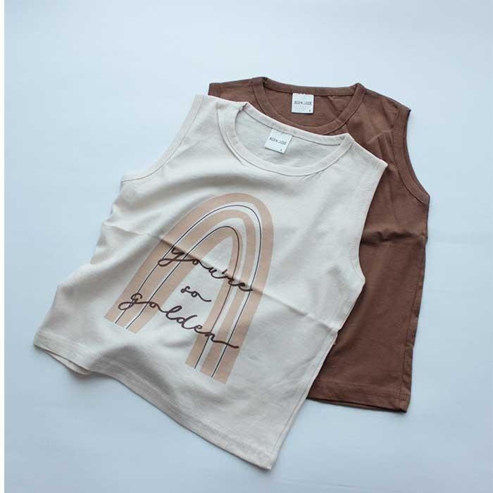 韓国子供服 tシャツ 子供服 キッズ 韓国 ナチュラル レインボー