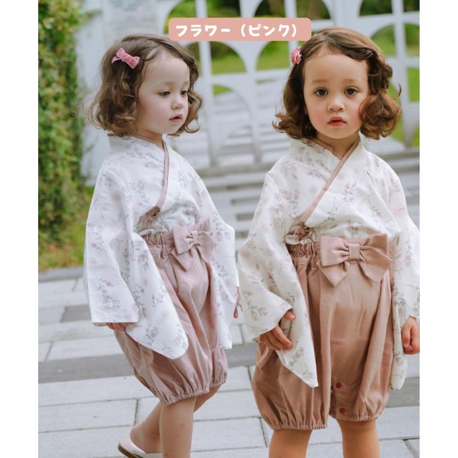 お食い初め 女の子 赤ちゃん 服 ベビー 袴 セパレート セット ベビー袴
