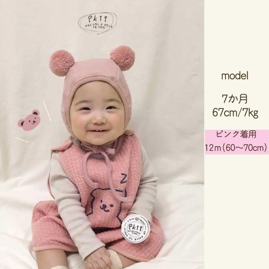 ベビー ボンネット 男の子 女の子 赤ちゃん クマさん ボンボン ベビー ボンネット 男の子 女の子 赤ちゃん クマさん ボンボン