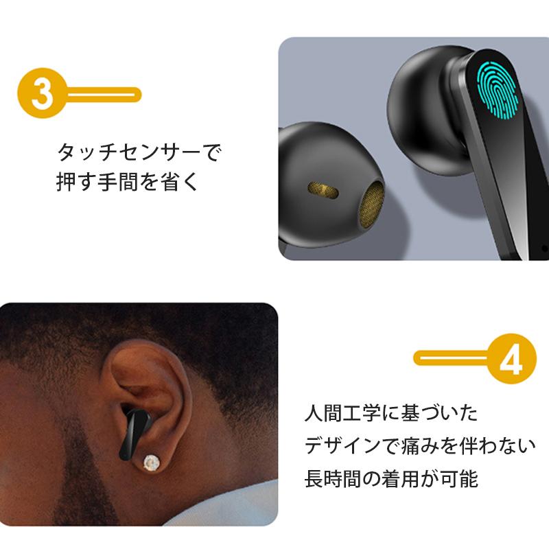 薄型 ワイヤレスイヤホン Bluetooth5 0 両耳 高音質 Iphone 指紋センサー 通話 防水 自動接続 セール Iy013 Calme Ahre 通販 Yahoo ショッピング