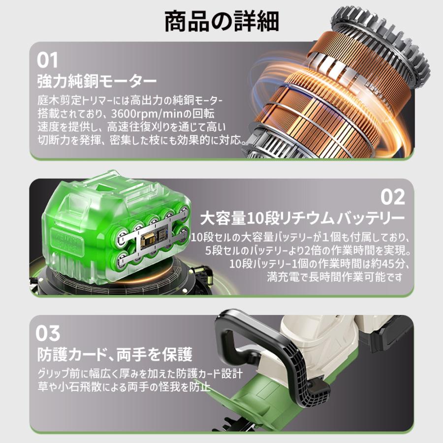 ヘッジトリマー 充電式 マキタバッテリー対応 刈込幅510mm/切断径18mm