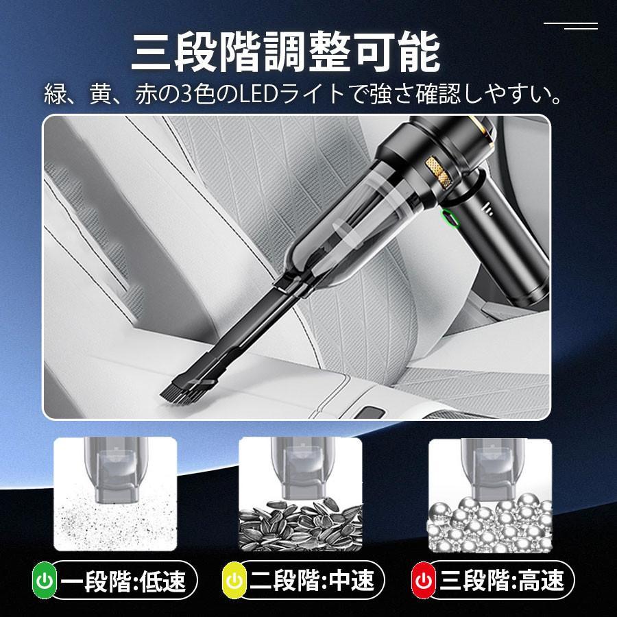 ハンディクリーナー コードレス 車用掃除機 32000pa 3段階調整 超軽量