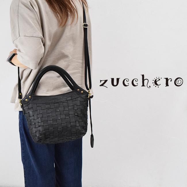 zucchero (ズッケロ) 2way 本革 牛革 ハンドバッグ ショルダーバッグ 